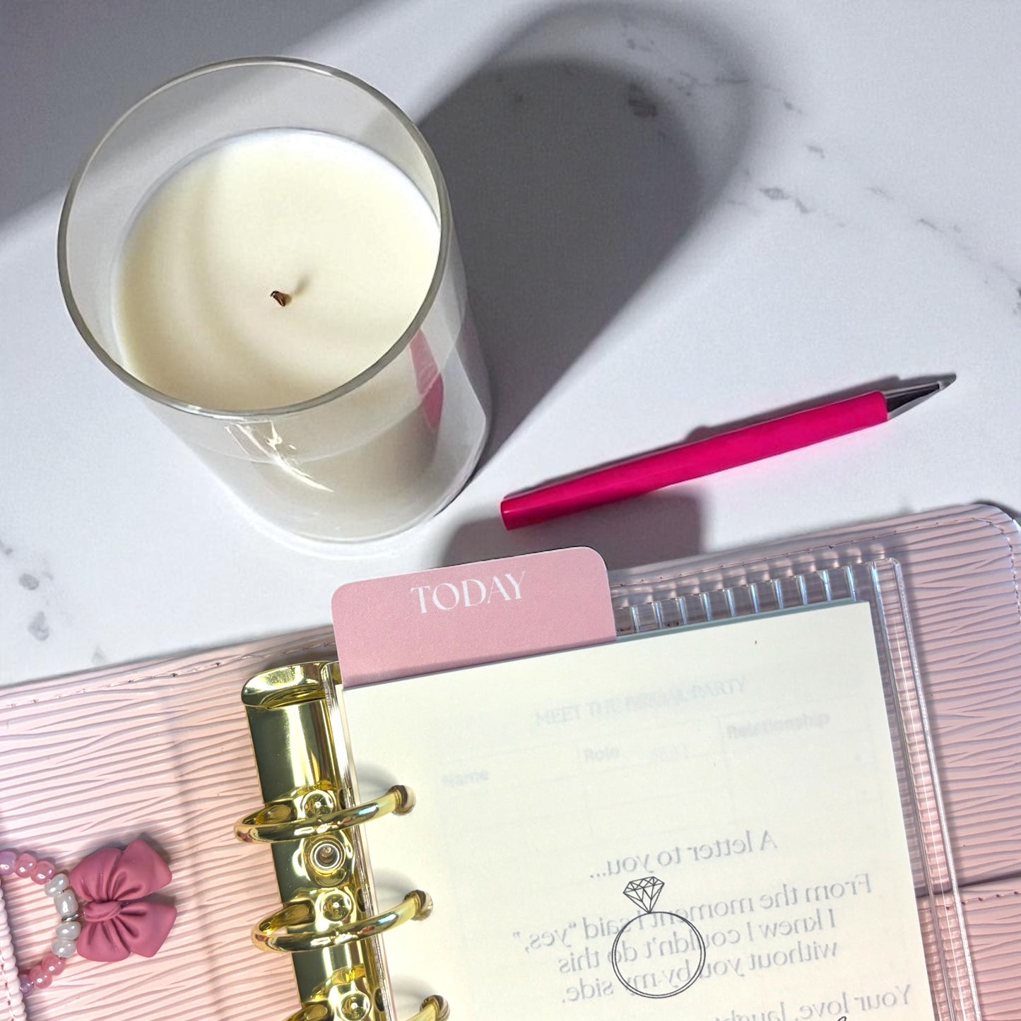 Right Here, Right Now – "Today" Bookmark | Pink
