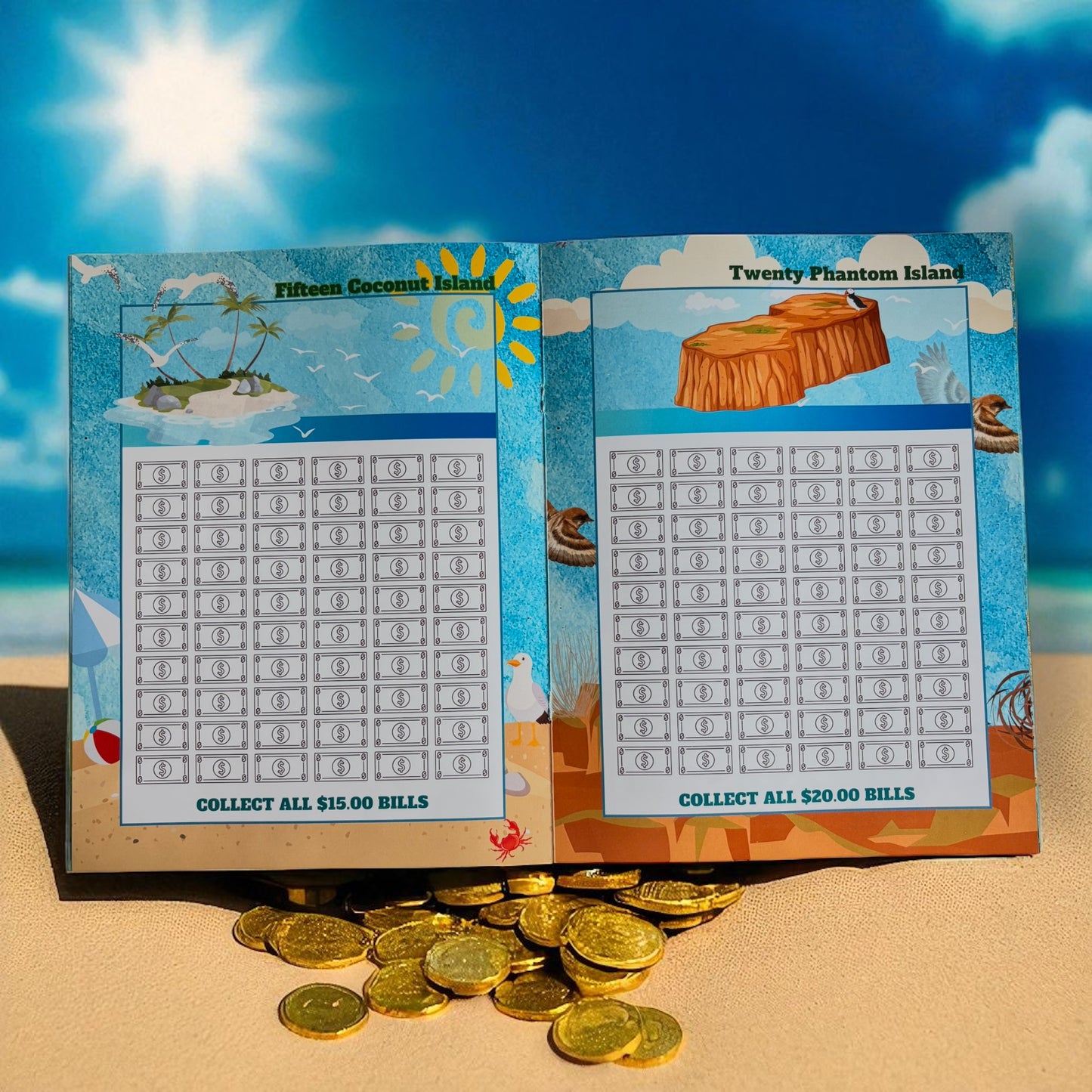 The Adventure to Island of Riches: Your Map to Financial Treasure Savings Challenge Coloring Book