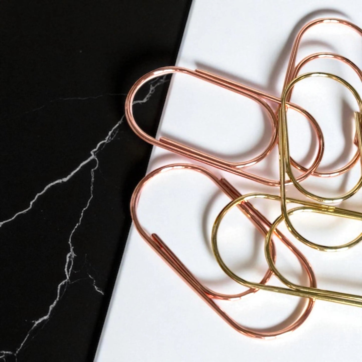 Jumbo Paper Clips - Rose Gold & Gold - Planner Accessories (6 Pack)