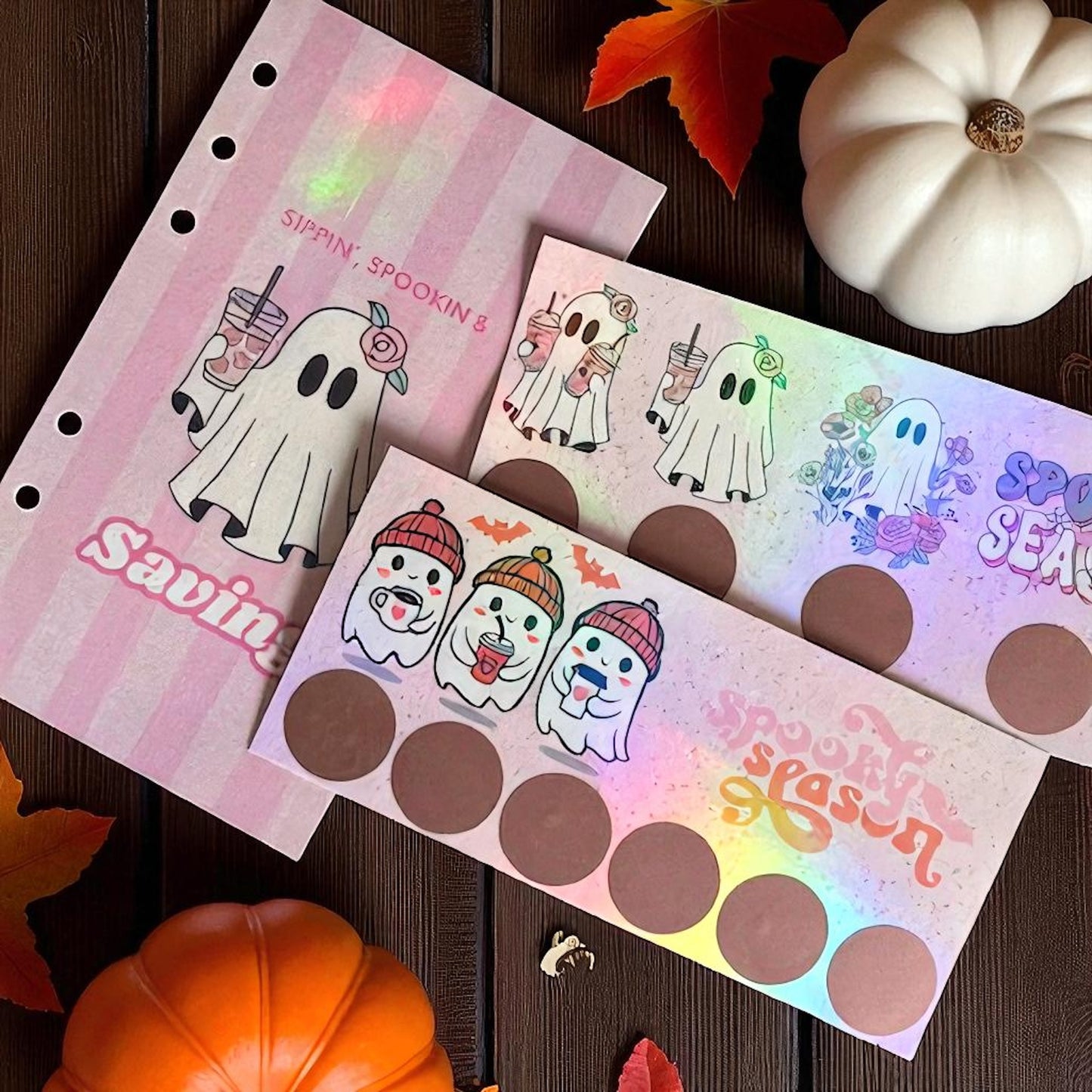Halloween Scratch-Off Savings Challenge & Dashboard - Ghost-Themed
