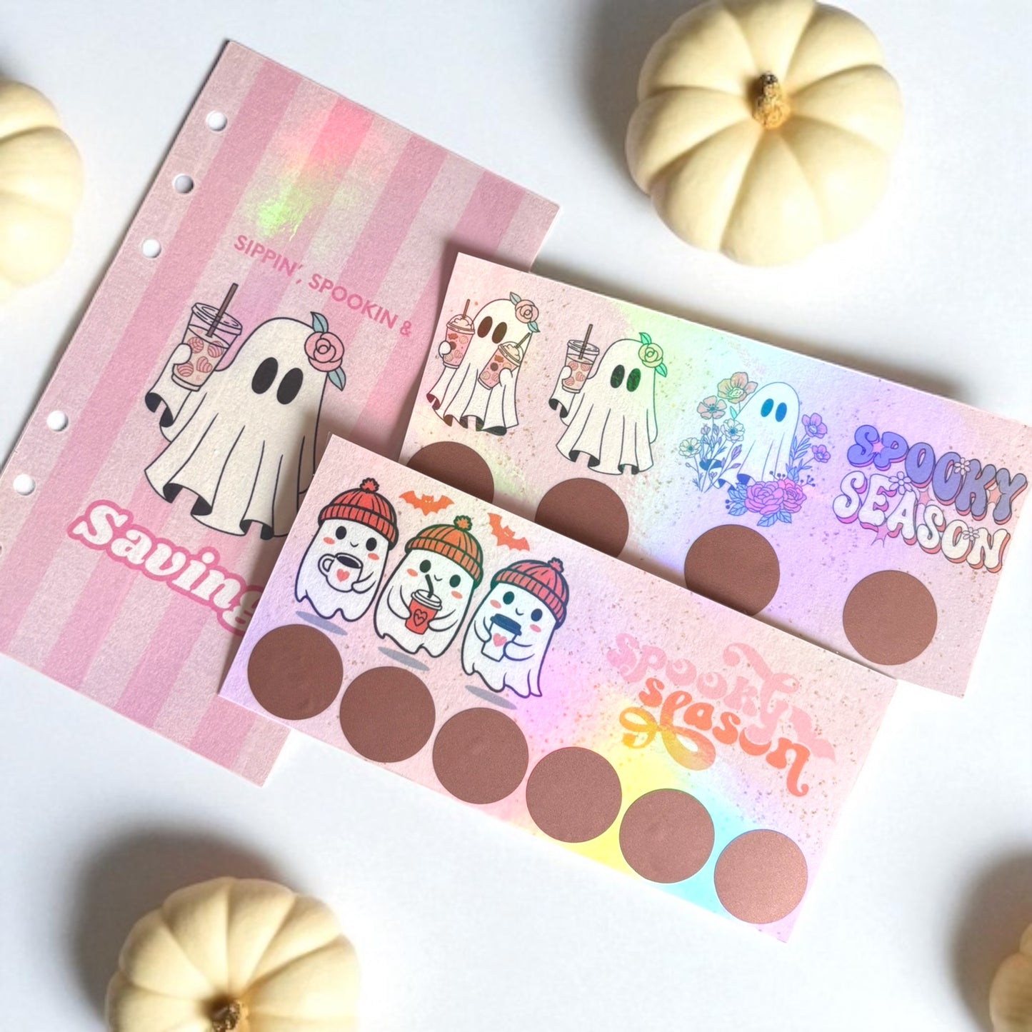 Halloween Scratch-Off Savings Challenge & Dashboard - Ghost-Themed