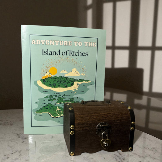 The Adventure to Island of Riches: Your Map to Financial Treasure Savings Challenge Coloring Book with Piggy Bank Set - Limited Edition