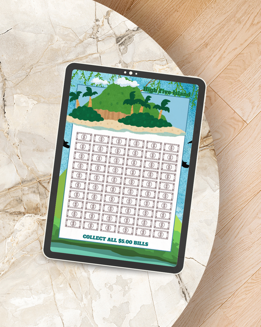 The Adventure to Island of Riches: Your Map to Financial Treasure Savings Challenge Coloring Book - Digital Copy