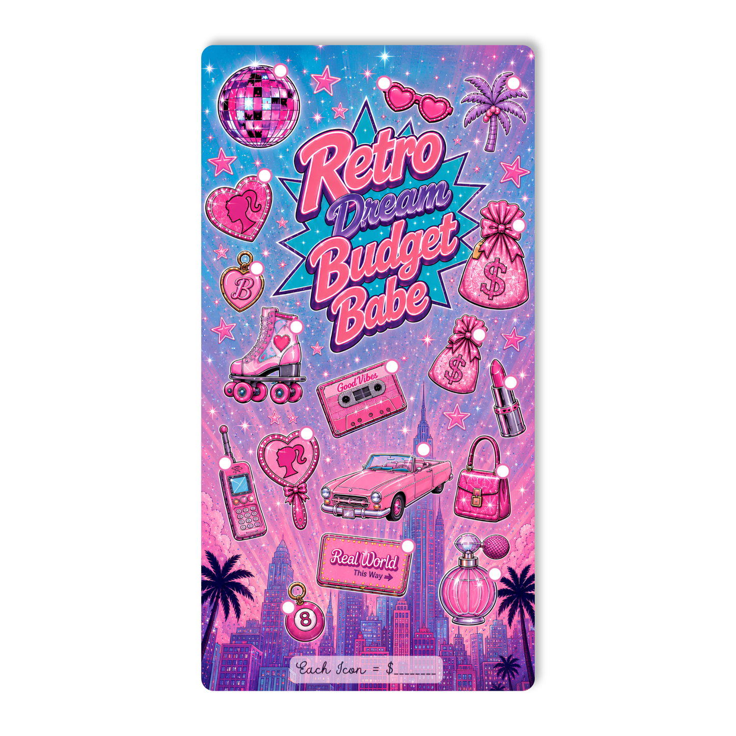 Retro Dream Budget Babe Savings Challenge Insert
