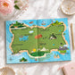 Map to 10K savings challenge by Budget Babe Studio, a reusable cash-stuffing tracker designed to help you save $10,000 and track your progress toward your financial goal.